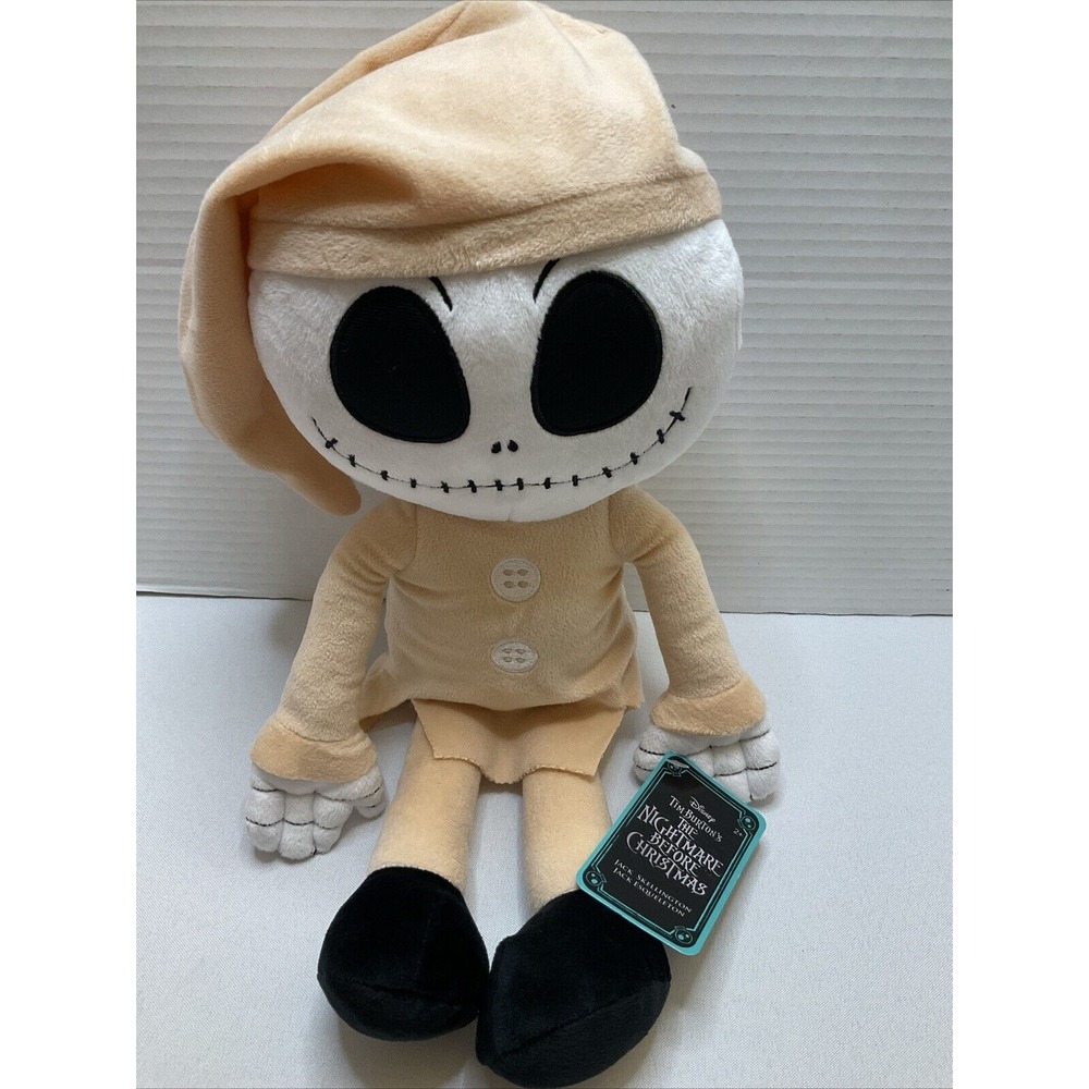 NEW Disney Jack Skellington Pajama Plush Nightmare Before Christmas Nightcap 17"